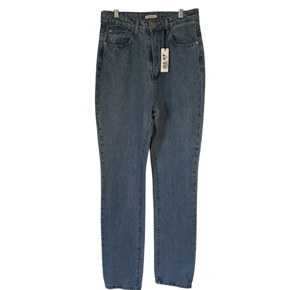 NWT WeWoreWhat The Icon Jeans High Rise‎ Straight Leg 27x33 Mom Jeans Minimalist